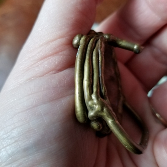 Relisted -Vintage Brutalist belt buckle gold copper tone - Picture 9 of 12